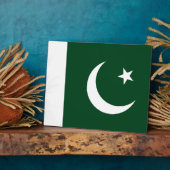 Pakistanische Flagge Fotoplatte (Seite)