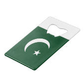 pakistanische Flagge Geldbeutel Flaschenöffner (Vorderseite Schrägansicht)