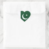 pakistanische Flagge Herz-Aufkleber (Tasche)