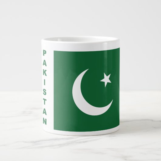 pakistanische Flagge Jumbo-Tasse (Vorderseite)