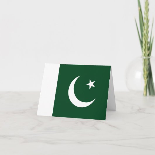 pakistanische Flagge Karte (Vorderseite)