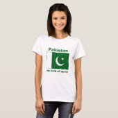 pakistanische Flagge + Karte + Text-T - Shirt (Vorne ganz)
