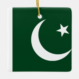pakistanische Flagge Keramikornament