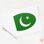 Pakistanische Flagge Oval-Aufkleber Ovaler Aufkleber (Umschlag)