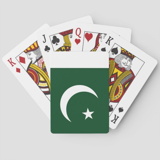 (Pakistanische) Flagge Pakistans Spielkarten (Rückseite)