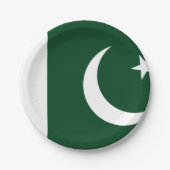 pakistanische Flagge Pappteller (Vorderseite)