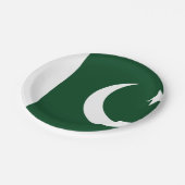 pakistanische Flagge Pappteller (Schrägansicht)