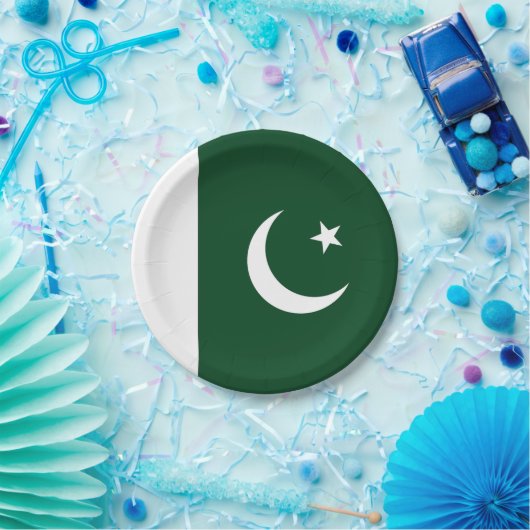 pakistanische Flagge Pappteller (Party)