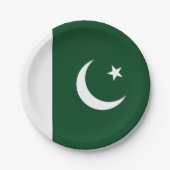 pakistanische Flagge Pappteller (Vorderseite)