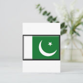 pakistanische Flagge Postkarte (Stehend Vorderseite)