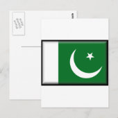 pakistanische Flagge Postkarte (Vorne/Hinten)