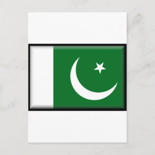 pakistanische Flagge Postkarte
