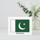 pakistanische Flagge Postkarte (Stehend Vorderseite)