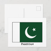 pakistanische Flagge Postkarte (Vorne/Hinten)
