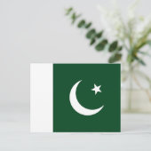 pakistanische Flagge Postkarte (Stehend Vorderseite)