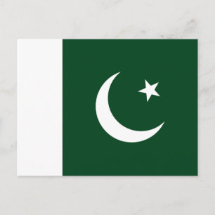 pakistanische Flagge Postkarte