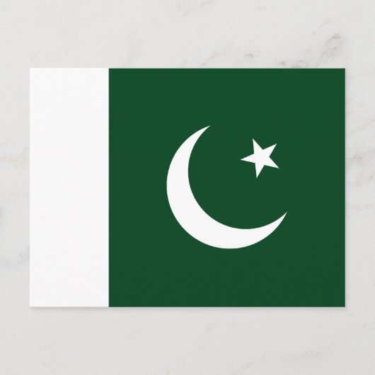 pakistanische Flagge Postkarte (Vorderseite)