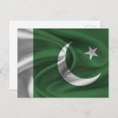 pakistanische Flagge Postkarte (Vorne/Hinten)