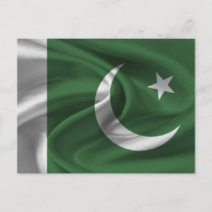 pakistanische Flagge Postkarte