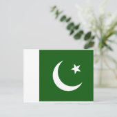 pakistanische Flagge Postkarte (Stehend Vorderseite)