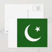 pakistanische Flagge Postkarte (Vorne/Hinten)