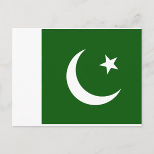 pakistanische Flagge Postkarte