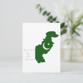 Pakistanische Flagge Postkarte (Stehend Vorderseite)