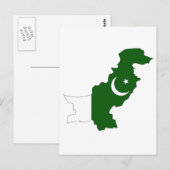 Pakistanische Flagge Postkarte (Vorne/Hinten)