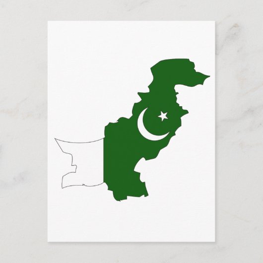 Pakistanische Flagge Postkarte (Vorderseite)