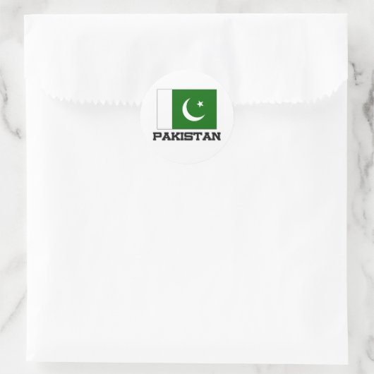 pakistanische Flagge Runder Aufkleber (Tasche)