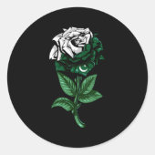 Pakistanische Flagge Runder Aufkleber (Vorderseite)