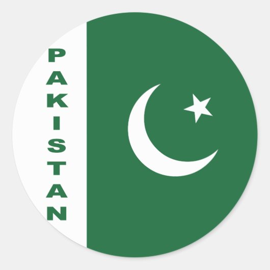 pakistanische Flagge Runder Aufkleber (Vorderseite)