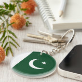 pakistanische Flagge Schlüsselanhänger (Vorderseite rechts)