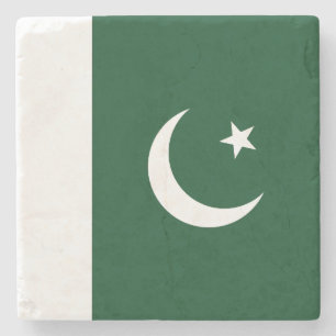 pakistanische Flagge Steinuntersetzer