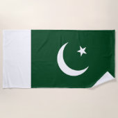 pakistanische Flagge Strandtuch (Vorderseite)