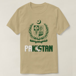 Pakistanische Flagge und Wappen - Patriotik T-Shirt