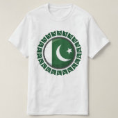pakistanische Flaggen: Stolz angezeigter T - Shirt (Design vorne)