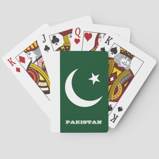 Pakistanische Flaggenspiele, Pakistan Spielkarten (Rückseite)