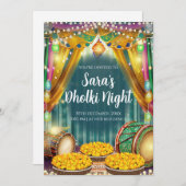 Pakistanische Hochzeit einladen & Digital Mehendi  Einladung (Vorne/Hinten)