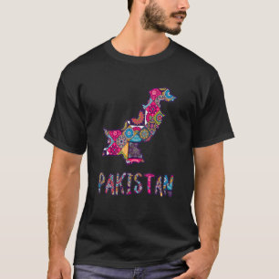 Pakistanische Karte gefüllt mit pakistanischem LKW T-Shirt