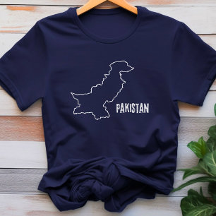 Pakistanische Landeskarte Pakistanische nationale T-Shirt