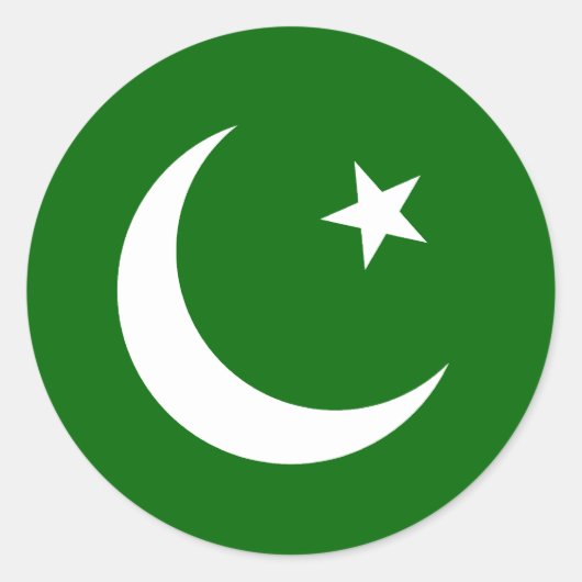 Pakistanische Muslimliga, kolumbianische Flagge Runder Aufkleber (Vorderseite)