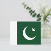 pakistanische (pakistanische) Flagge Postkarte (Stehend Vorderseite)
