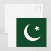 pakistanische (pakistanische) Flagge Postkarte (Vorne/Hinten)