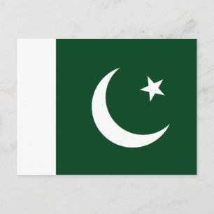 pakistanische (pakistanische) Flagge Postkarte