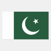 pakistanische/pakistanische Flagge Rechteckiger Aufkleber (Vorderseite)