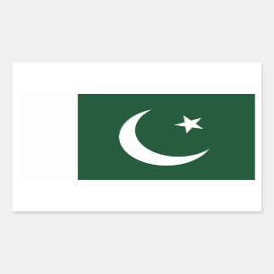 pakistanische/pakistanische Flagge Rechteckiger Aufkleber