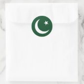 pakistanische/pakistanische Flagge Runder Aufkleber (Tasche)