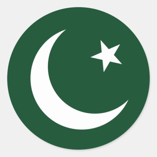 pakistanische/pakistanische Flagge Runder Aufkleber (Vorderseite)