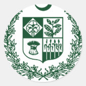 pakistanische Wappen Runder Aufkleber (Vorderseite)